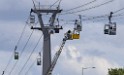 Koelner Seilbahn Gondel blieb haengen Koeln Linksrheinisch P092